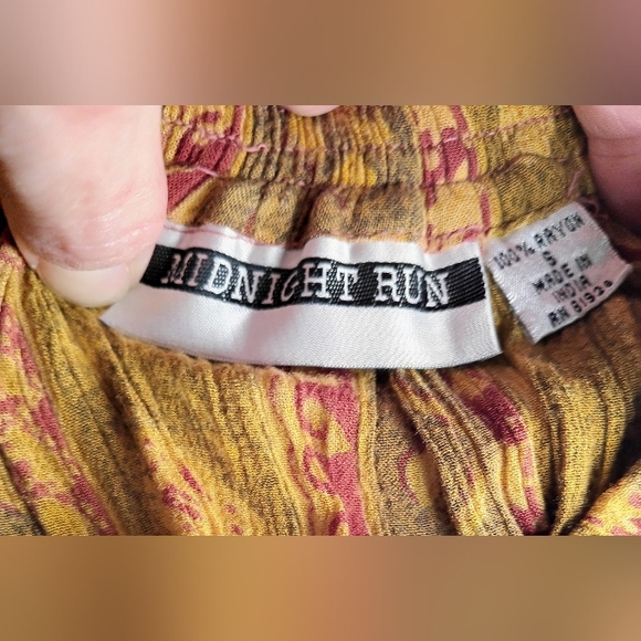 Vtg 90's/Y2K festival Indian handmade maxi skirt sz. S - Picture 4 of 12